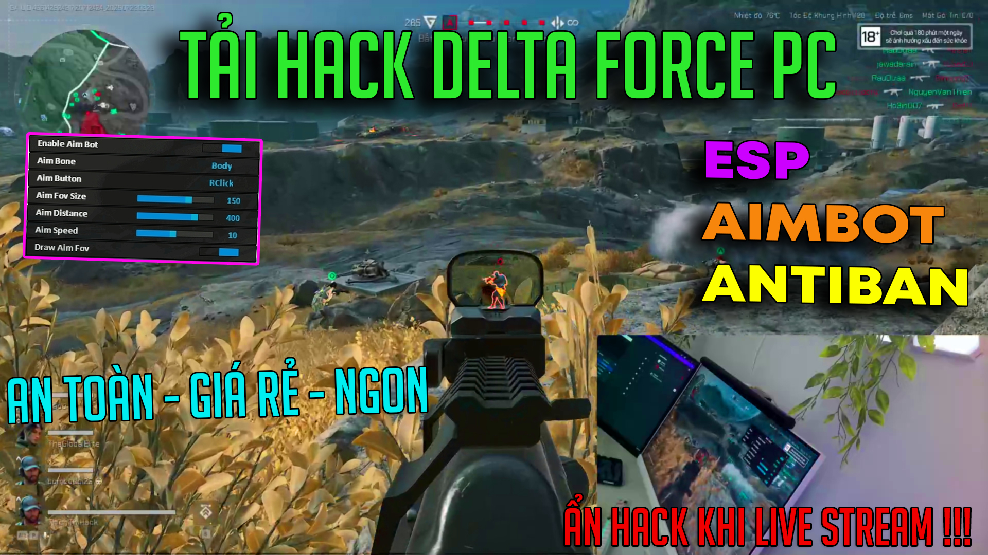 HACK DELTA FORCE VN BẢN ONLY AIMBOT - AN TOÀN !!!