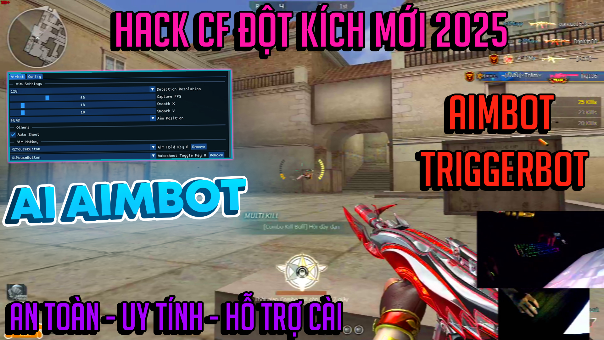 HACK ĐỘT KÍCH CFVN MỚI CHO MÁY NHÀ !!! - BẢN AI AIMBOT V1 TRIGGERBOT GIÁ RẺ